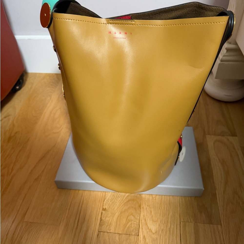 Marni Mustard Leather Tote